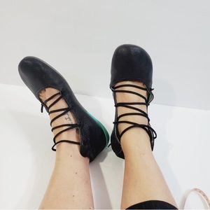 Camper Nina lace up ballerina flats
